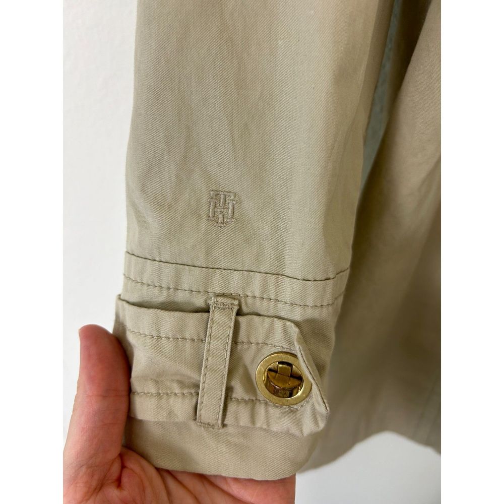 Tommy Hilfiger Trench Coat Women's XL Kahki Beige classic spring - Picture 10 of 13